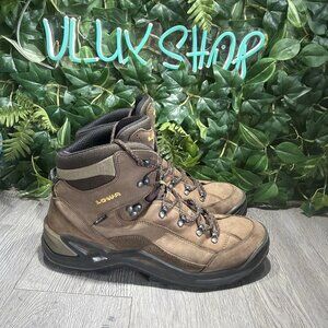 LOWA Brown Gray Renegade GTX Mid W MEN US 15 / EU 49.5 Hiking Boots High Top